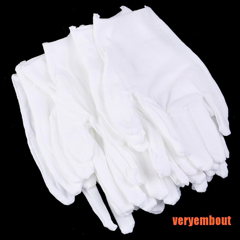 Bộ 6 Đôi Găng Tay cotton Mềm Mại Màu Bạc Thời Trang