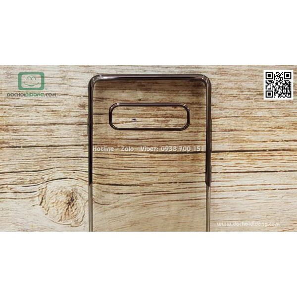 Ốp Lưng Samsung S10 Plus Baseus Shining Dẻo Trong Viền Màu