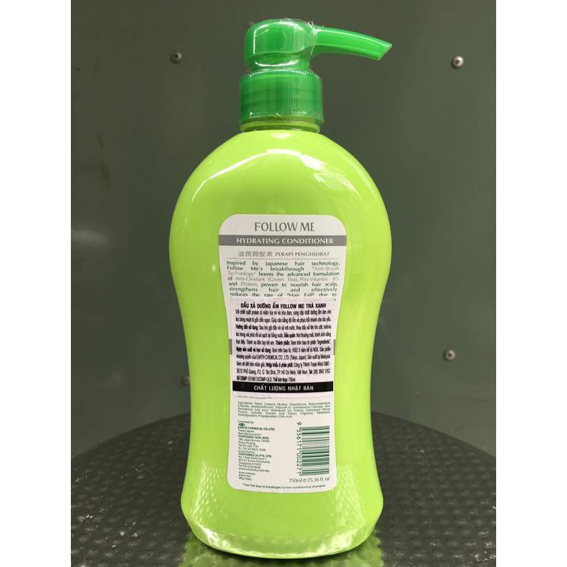 DẦU XẢ TRÀ XANH FOLLOW ME - GREEN TEA CONDITIONER 750ML CHÍNH HÃNG