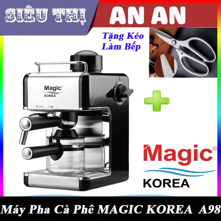 Máy pha cà phê MAGIC KOREA A98 công suất 800w Hàn Quốc bảo hành 12 tháng AN_ANMART