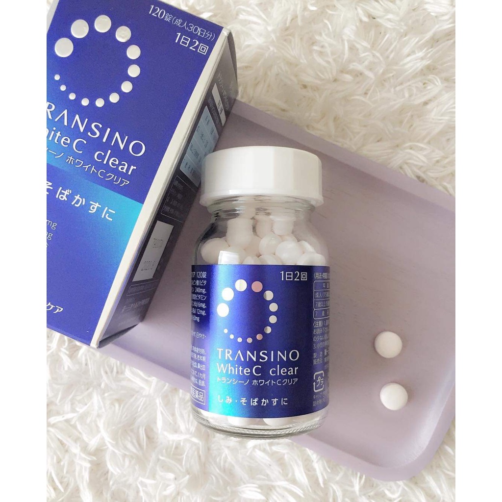 Viên Uống Trắng Da Transino White C Clear  Nhật Bản 120 viên