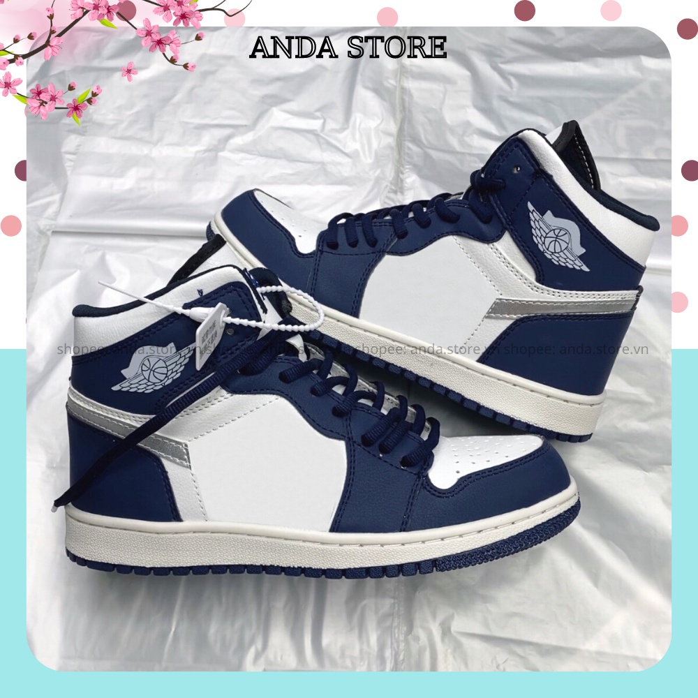 Giày Thể Thao Nam Nữ, Giày Sneaker Xanh Navy Cao Cổ Full Box Bill ANDA_STORE_VN | BigBuy360 - bigbuy360.vn