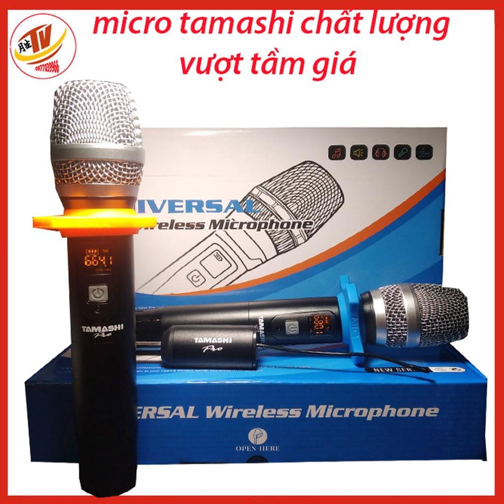 [Mã ELHACE giảm 4% đơn 300K] MICRO KARAOKE Không Dây tamashi k8 hát hay nhẹ tiêng