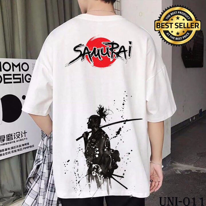 [Siêu Phẩm + VIDEO THẬT] Áo Tay Lỡ Unisex Samurai Thư Pháp Cao Cấp | Samurai Tshirt