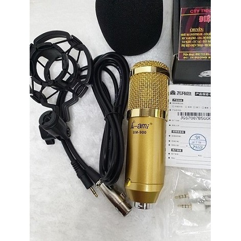 [Mã ELMS4 giảm 7% đơn 500K] [SALE HOT] Sound Card MKAI H9 + MIC THU ÂM AMI BM900 Hát Live, Thu Âm - CHUẨN PHÒNG THU