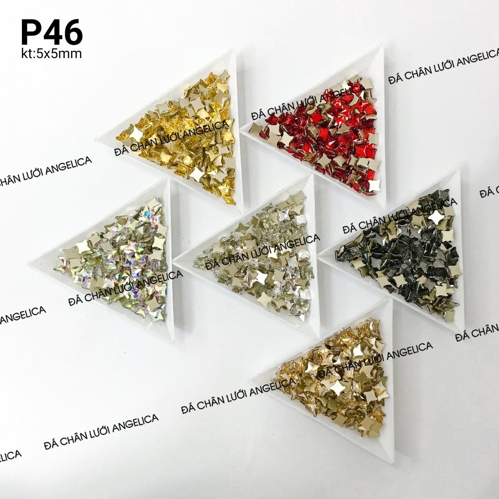 Túi 10 Viên Đá Nail Chân Bằng/Chân Vàng Trang Trí Móng ANGELICA P46