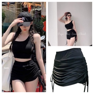 Set váy dây rút + áo lệch vai cực Hot