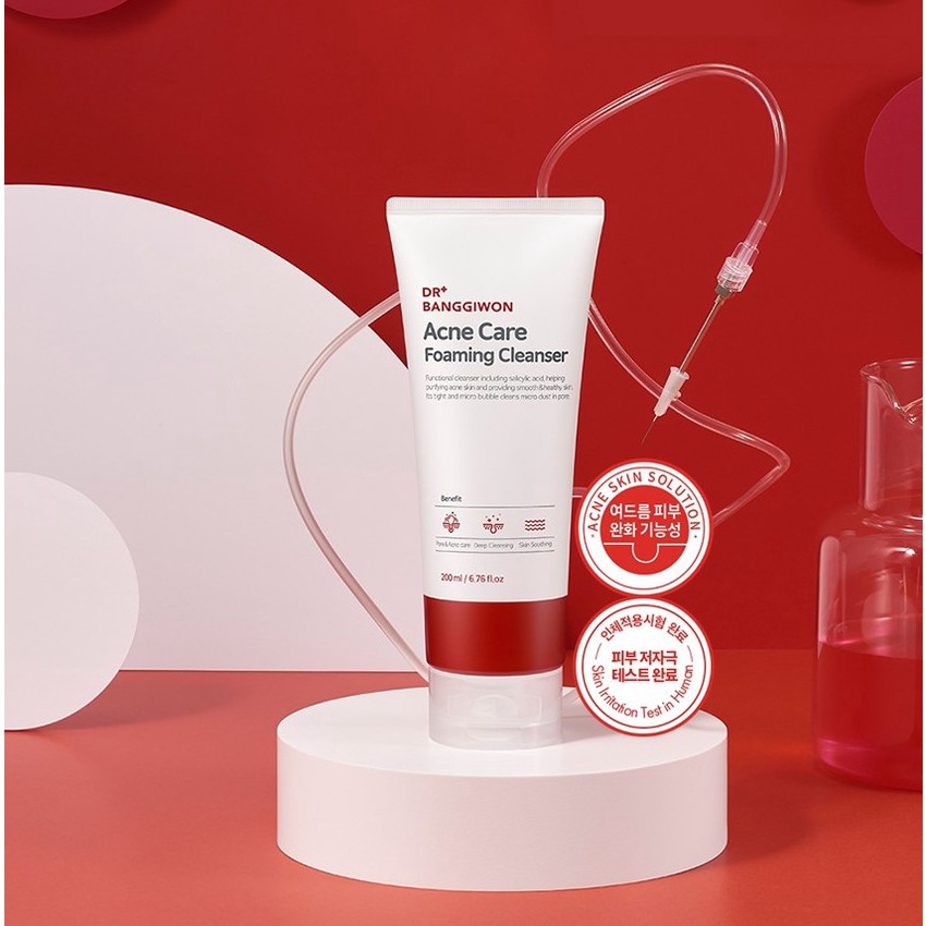 Sửa rửa mặt chăm sóc da mụn, làm dịu da Dr.BanggiWon Acne Care Foaming Cleanser 200ml