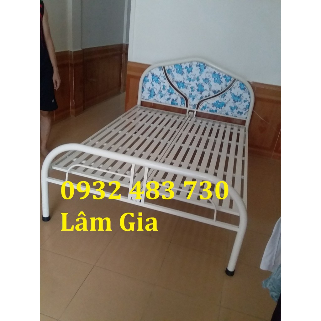 GIƯỜNG SẮT NGANG 1M6X2M GIÁ RẺ