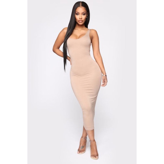 Đầm midi ôm body 2s f21 VNXK hai dây dáng dài chất thun gân Love J xuất khẩu dư xịn bodycon sexy vuông hở ngực