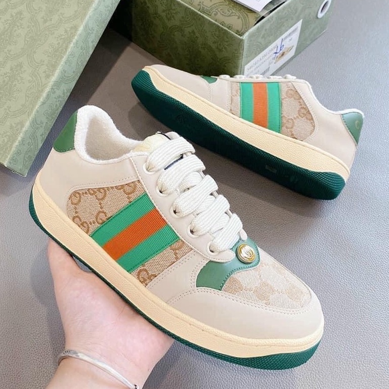 Giày thể thao guci 𝐆𝐮𝐜𝐜𝐢 Sơn tùng cao cấp, giày sneaker GC xanh bản chuẩn xịn nam nữ cao cấp