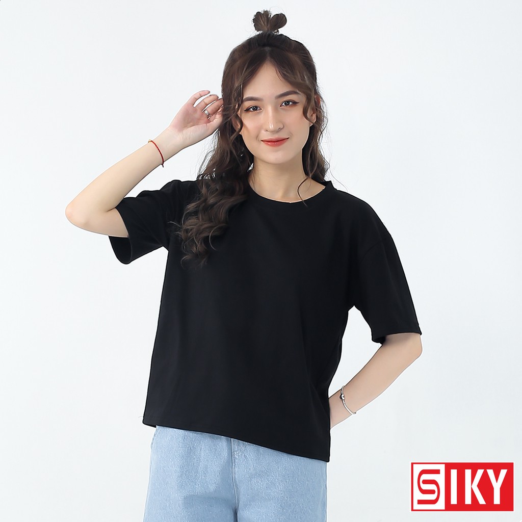 ÁO THUN CỘC TAY NỮ, ÁO PHÔNG NGẮN TAY TRƠN OVERSIZE ĐỦ MÀU UNISEX APT01
