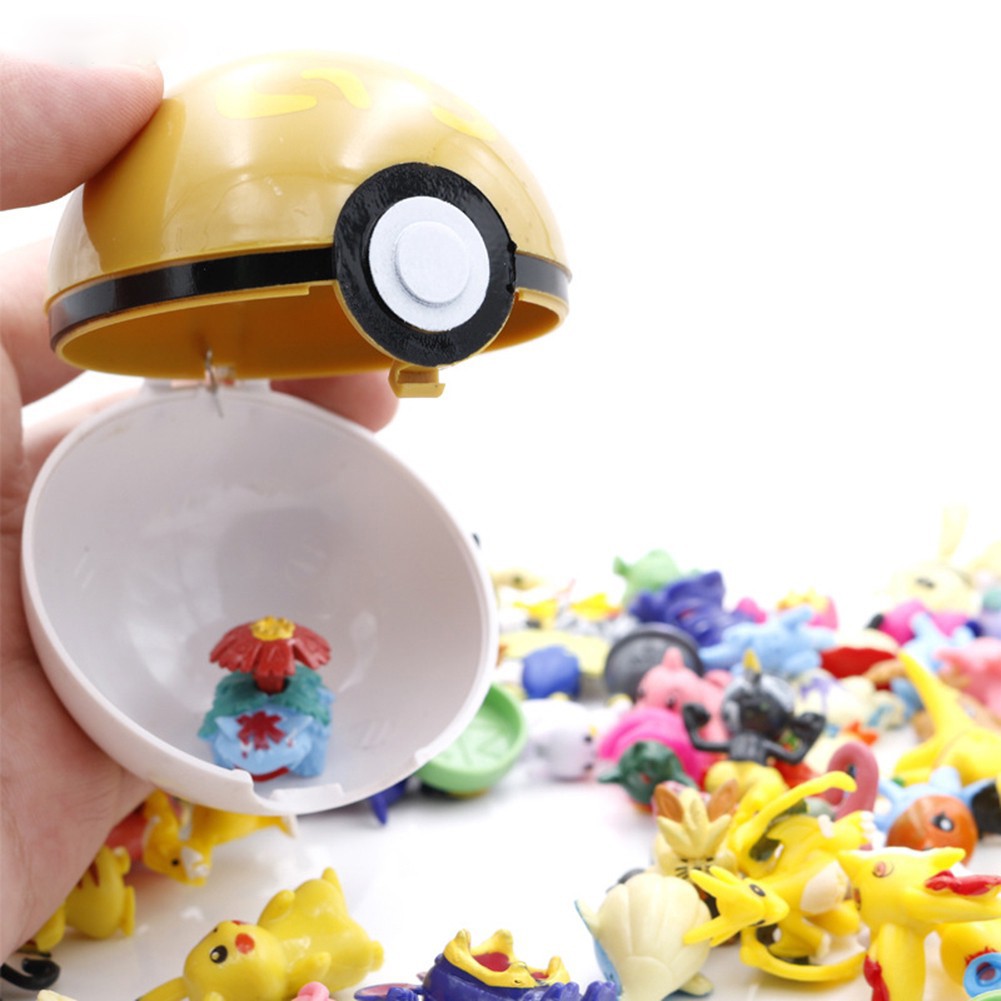 Quả cầu Pokemon chứa bửu bối thần kì bằng nhựa dễ thương có nút bật nắp (Nhiều mẫu mã) (bóng rỗng)
