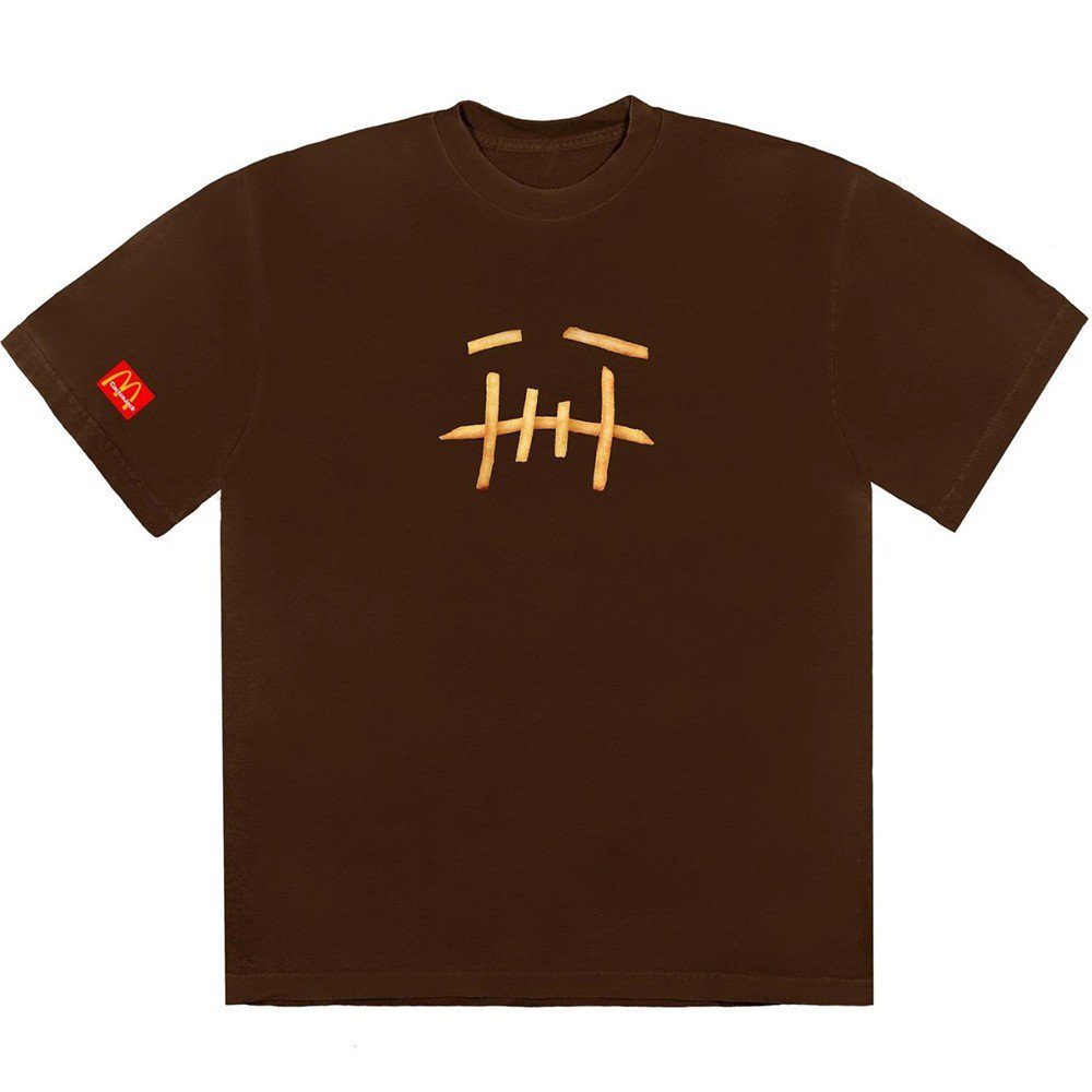 【Hàng có sẵn】 Áo thun cotton nguyên chất Travis Scott x McDonald's Fry MAN/WOMAN