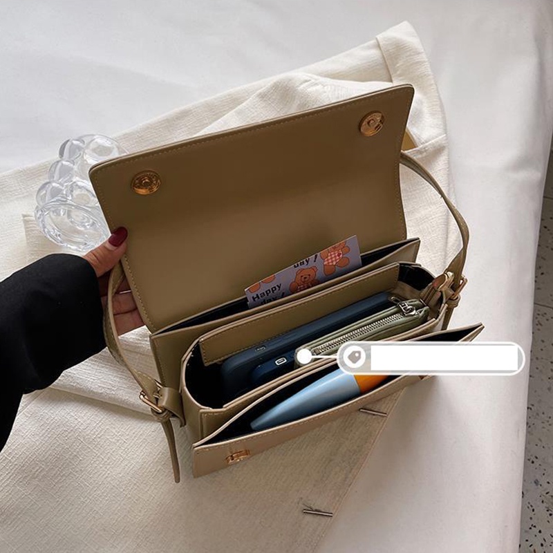 Túi đeo chéo IELGY hình vuông nhỏ nhiều màu sắc tuỳ chọn phong cách retro cho nữ