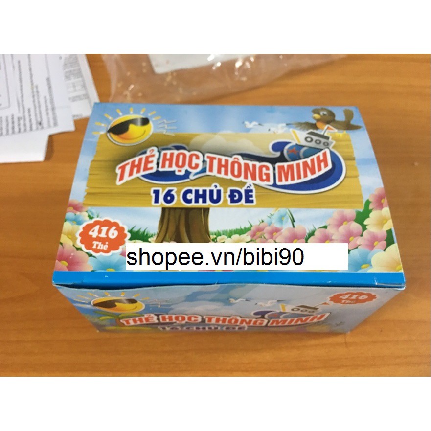 Combo 2 bộ thẻ học cho trẻ gồm 416 thẻ có hộp