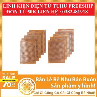 Phíp Đồng Đục Lỗ 1 Mặt PCB ( xanh nâu )