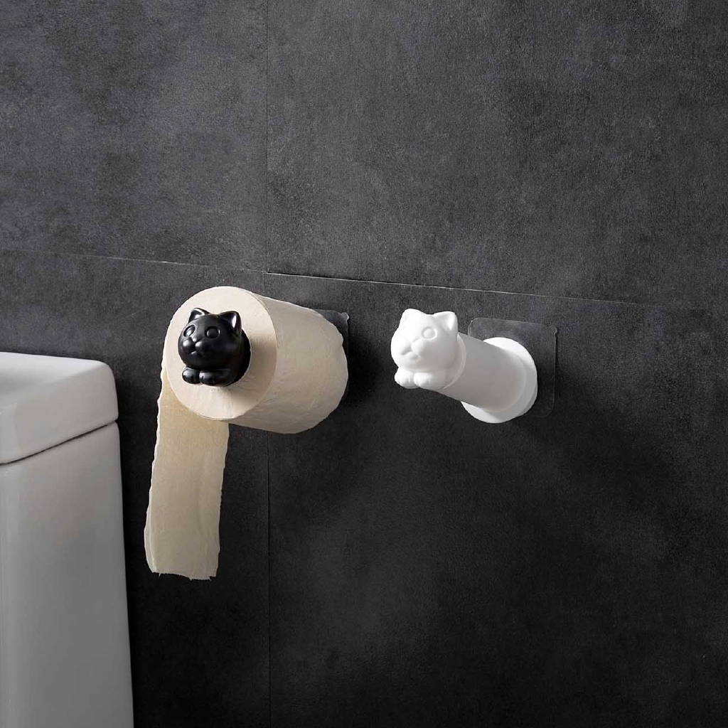 Giá Treo Cuộn Giấy Vệ Sinh Gắn Tường Hình Mèo Dễ Thương
