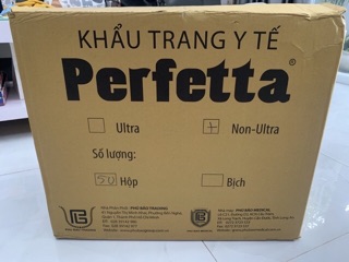 Hộp khẩu trang 3 lớp Perfetta ( 50 cái /hộp)