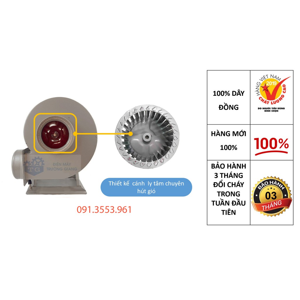 Quạt sên  750w hàng Việt Nam - Chuyên hút mùi, thông gió - Dây đồng 100%
