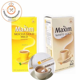 <HOT> CÀ PHÊ MAXIM GOLD - WTHTE HỘP  20 GÓI HÀN QUỐC