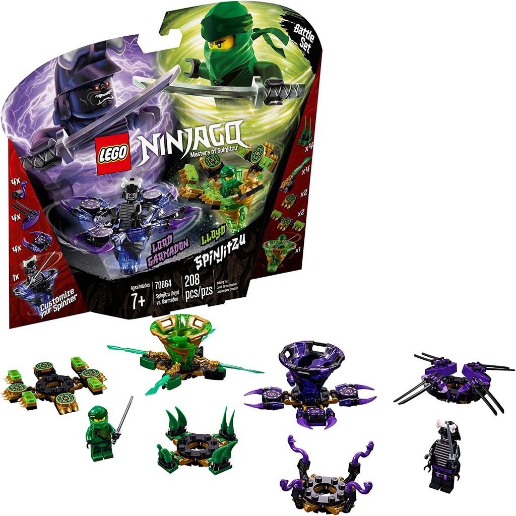 Đồ chơi LEGO NINJAGO - Con Quay Lốc Xoáy Quyền Năng Đối Đầu Lốc Xoáy Hủy Diệt - Mã SP 70664