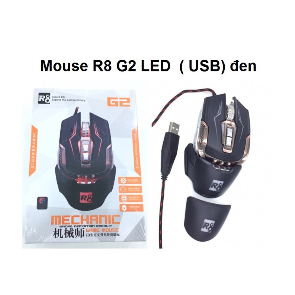 Chuột 7D chơi game cực đỉnh R8 G2 Led đa màu