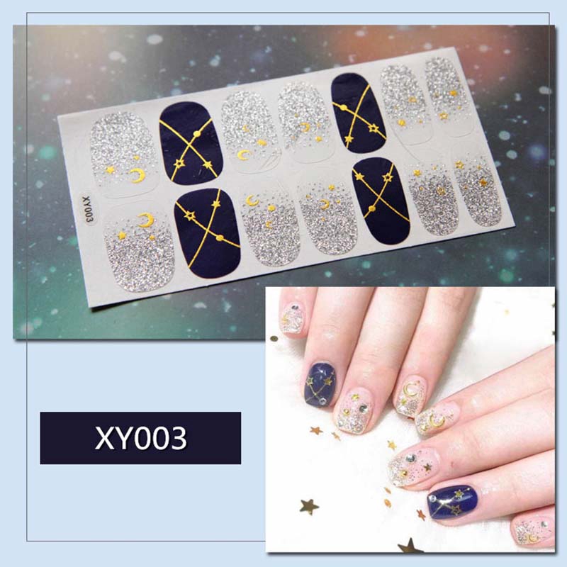 Bộ 14 miếng dán móng tay XY001-XY020 kiểu dáng xinh xắn