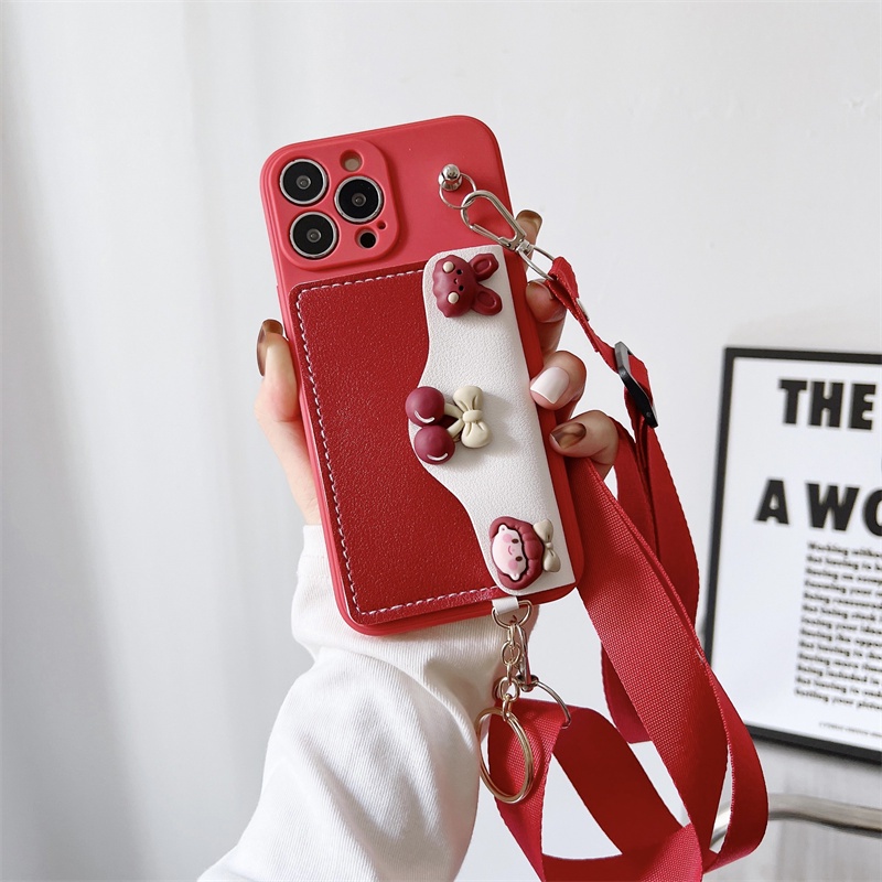 Ốp Điện Thoại Da Kèm Ví Và Dây Đeo Cho Iphone 7plus x xsmax 11 11promax 12 12pro 12promax 13 13promax