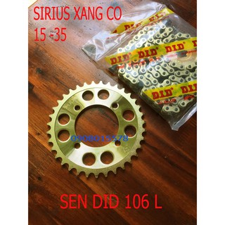Nhông Sên Dĩa Vàng Sirius Thường - Xăng Cơ & Nhiều Xe - NSD DID Vàng