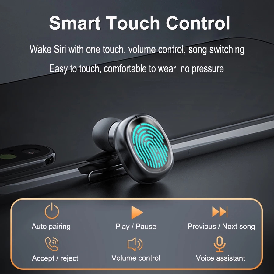 Tai Nghe Nhét Tai Bluetooth Không Dây Mini B9 Tws 3d Âm Thanh Nổi Hifi Chống Thấm Nước Có Micro Chất Lượng Cao