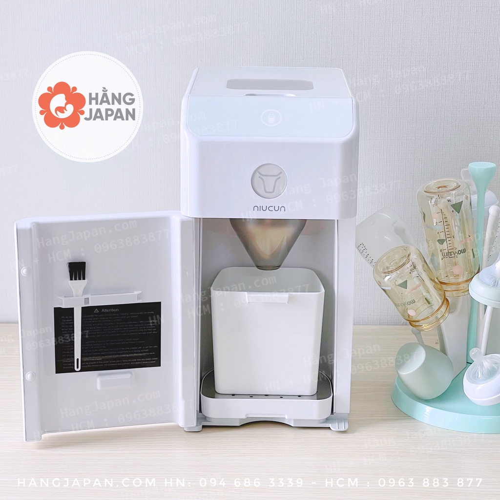 Máy pha sữa Niucun Pro 2023 có tiệt trùng UV thông minh, sấy khô, pha được tất cả các loai sữa từ 35-70 độ - BH 12 THÁNG