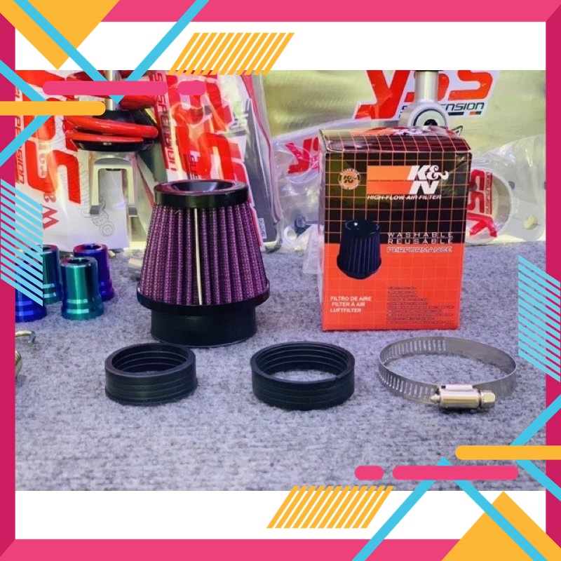 Pô E K&N trụ nhỏ các loại xe