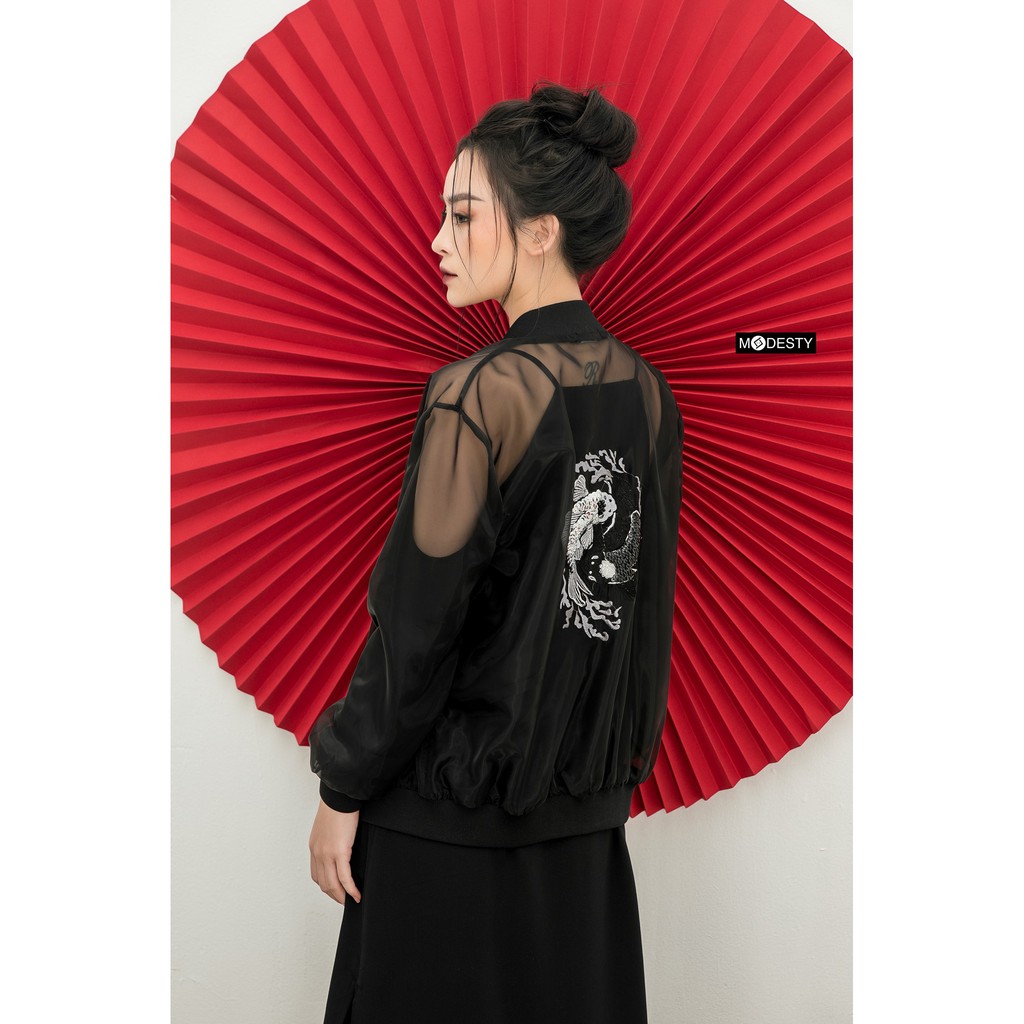 Modesty - Áo bomber thêu Tancho Bomber Jacket