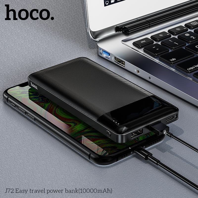 ✔HÀNG CHÍNH HÃNG✔Pin Sạc Dự Phòng HOCO J72  2 Cổng Sạc IN/Out MICRO-USB,TYPE C 10.000mAh-Mỏng nhẹ-Bảo hành 12 T 1 đổi 1