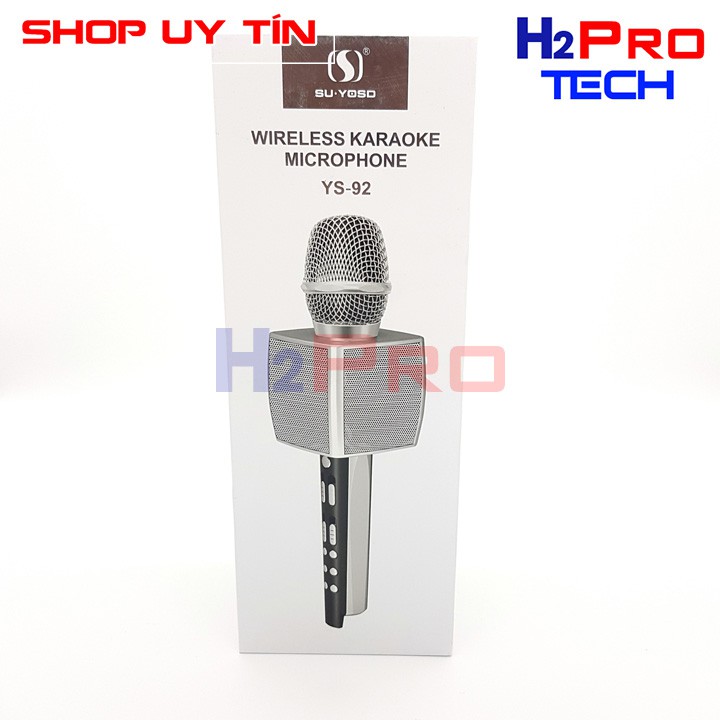 [Mã ELHACE giảm 4% đơn 300K] MIC KARAOKE BLUETOOTH CAO CẤP SU-YOSD YS-92 KÈM LOA, MIC HÚT, GIỌNG ÂM THANH TRONG ẤM