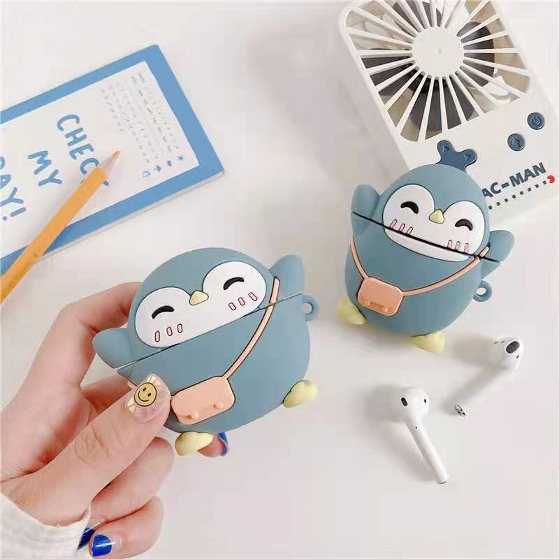 Case AirPods 1/2/Pro Vỏ Bọc Tai Nghe AirPods 1/2/Pro hình Chim Cánh Cụt Siêu Cute - MINH AN SAIGON