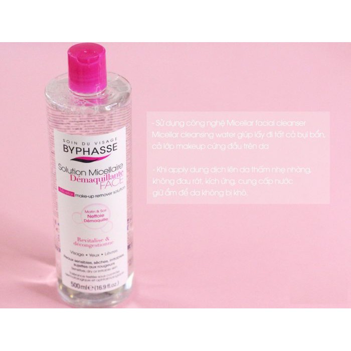 Nước tẩy trang Byphasse 500ml chính hãng đã check mã vạch | BigBuy360 - bigbuy360.vn
