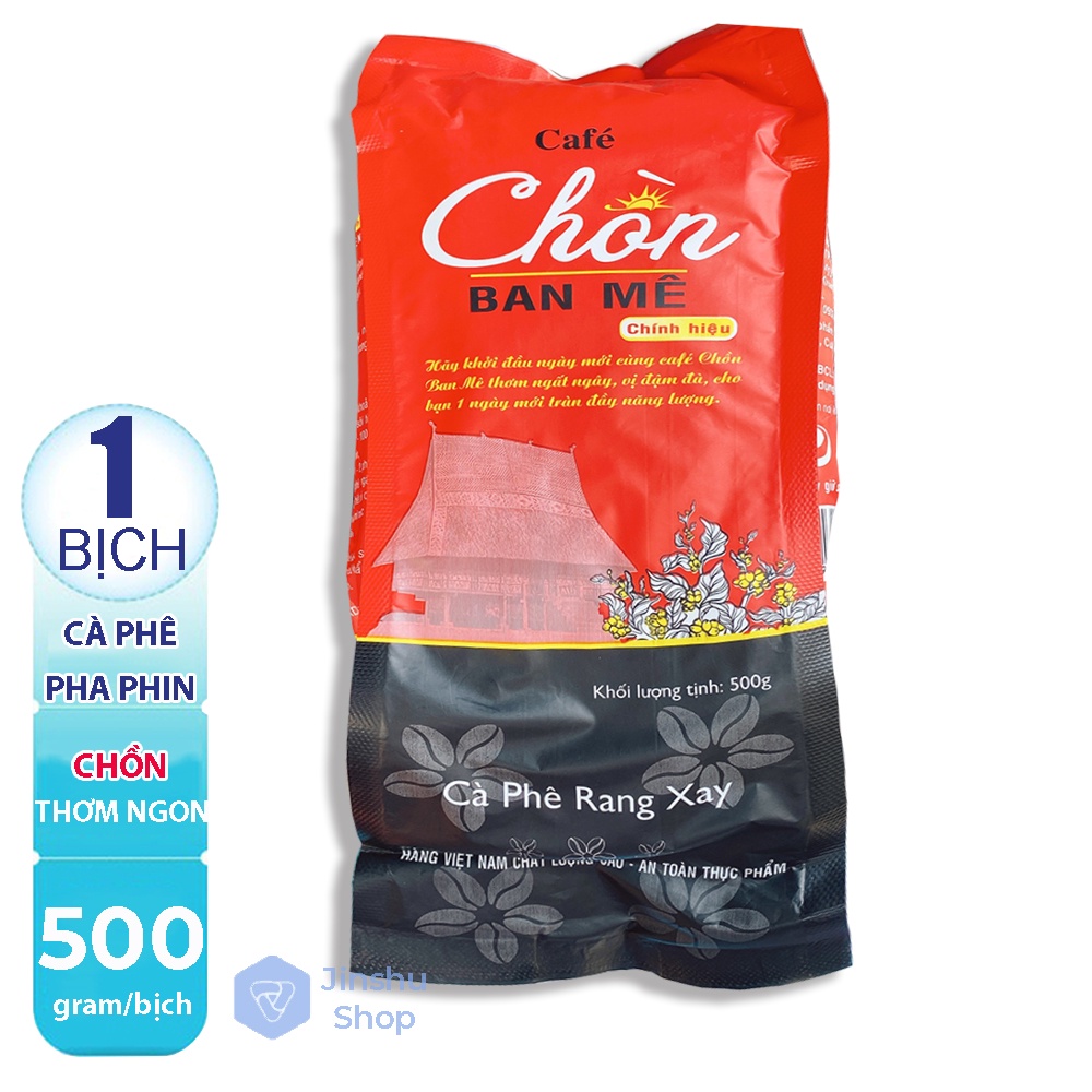 Bịch 500gr Cà phê rang xay pha phin Chồn Ban Mê