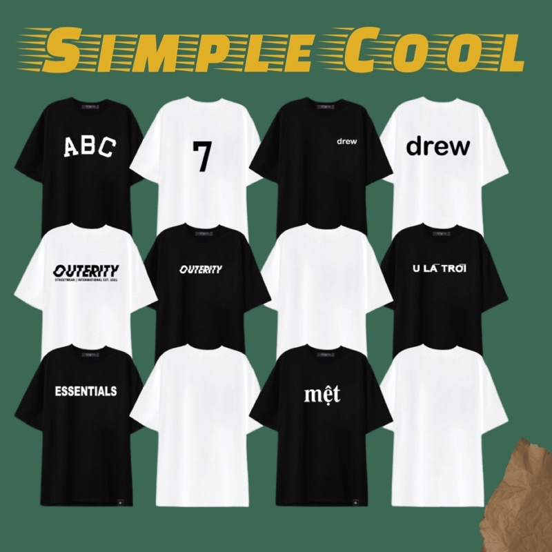 Áo thun Simple Cool from Localbrand size M L Xl 40-90kg (có ảnh video thật)