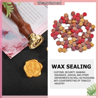 Bộ 100 hạt sáp hình bát giác làm con dấu niêm phong bìa thư