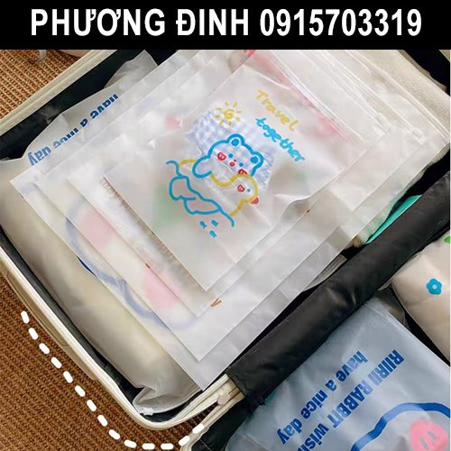 TÚI ZIP LỤA MỜ - TÚI NHỰA ĐỰNG ĐỒ KHOÁ KÉO DU LỊCH ĐA NĂNG GIÀY DÉP ĐỒ TRANG ĐIỂM QUẦN ÁO