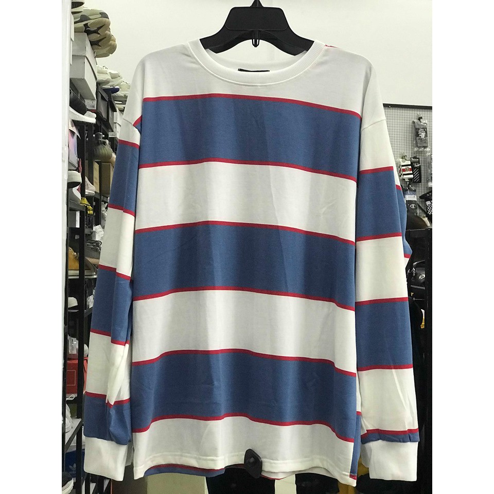 Áo sweater sọc trắng xanh ( Gin store ) Gin Store V