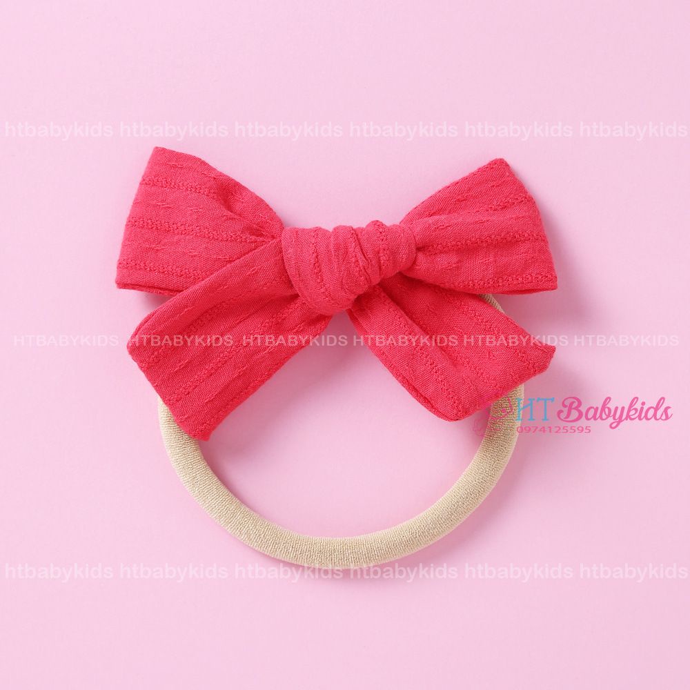 Turban, Băng đô Nơ Mềm Co Giãn Cho Bé Gái