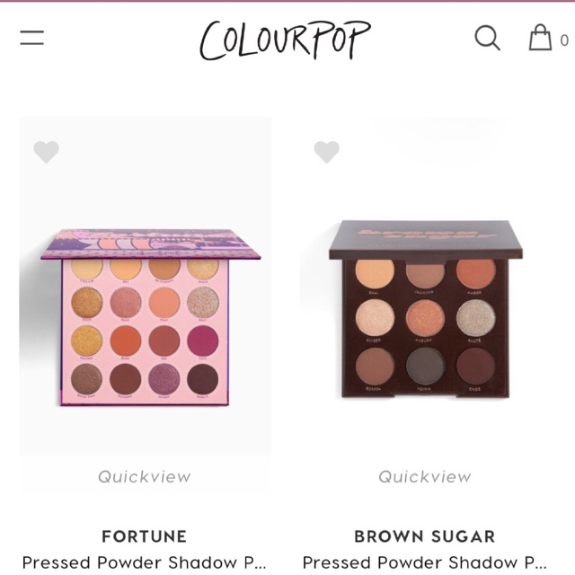 Bảng phấn mắt Fortune và Brown Sugar