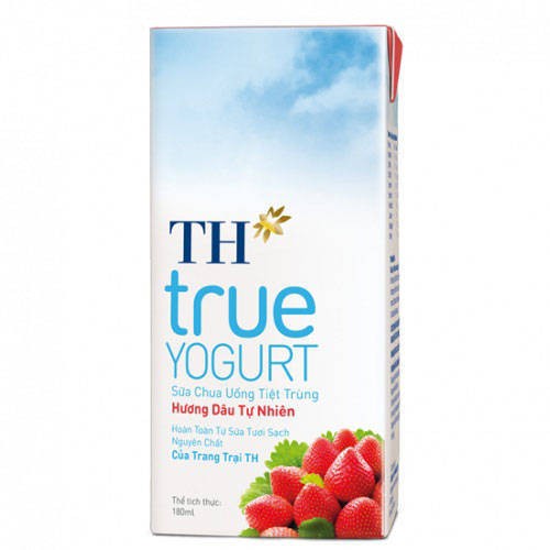 Thùng 48 hộp Sữa Chua Uống TH True Milk TopKid Vị Dâu Hộp 180ml