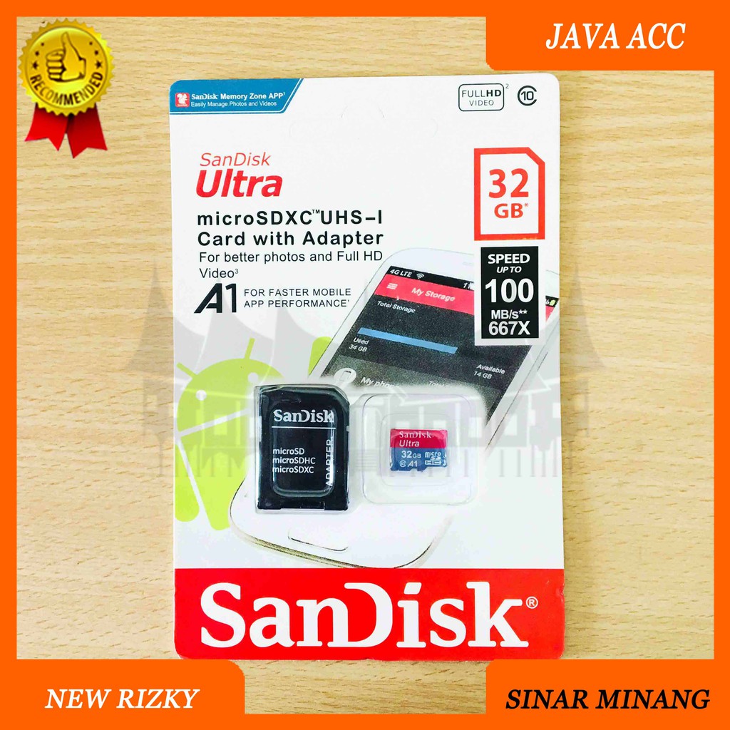 Thẻ Nhớ Sandisk 32gb Ultra Class 10