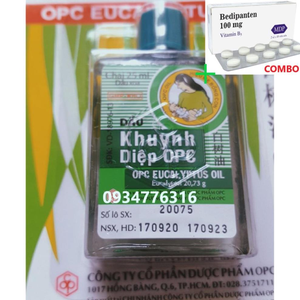 Combo Bedipanten 100mg +  ✅ Dầu khuynh diệp OPC 25ml Hiệu Mẹ Bồng Con