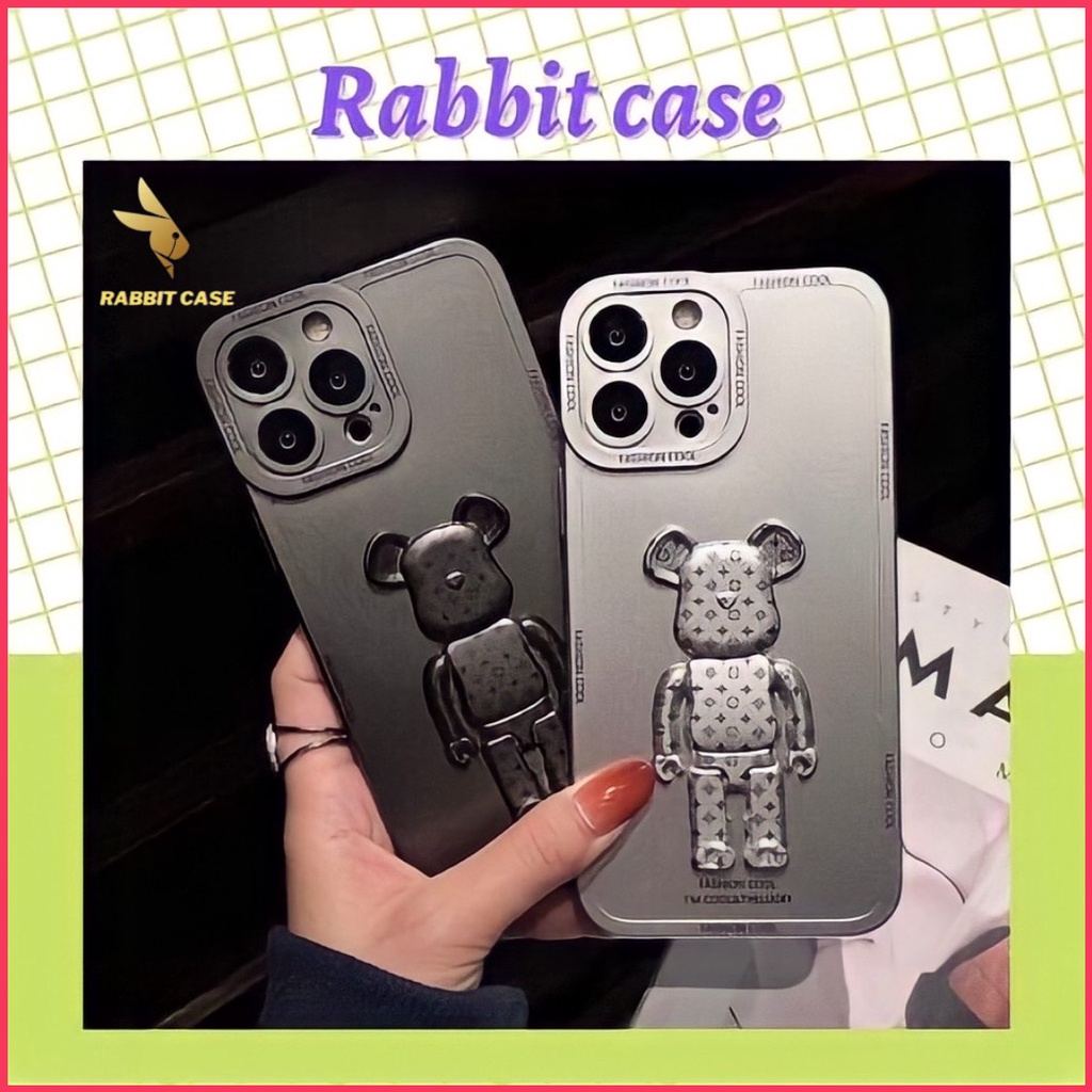 Ốp lưng iphone in hình gấu bearbrick, 7plus/8plus/X/Xs Max/11/12/13/pro/max/promax