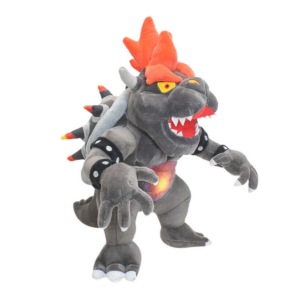 12" Super Mario Bros Fury Bowser Plush Toys Stuffed Doll Birthday Gift